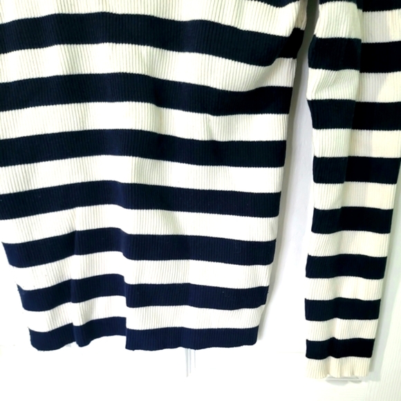 Nautica Women's 1/4 Zip Striped Sweater Top Size L - Picture 10 of 12